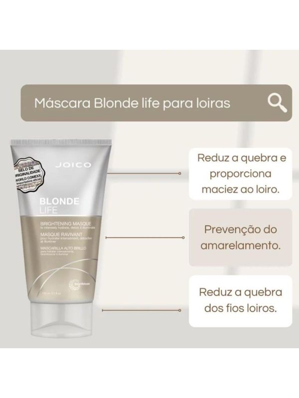 Joico Blande Life - Máscara Detox e Hidratante para Cabelos Loiros 150 ml 2